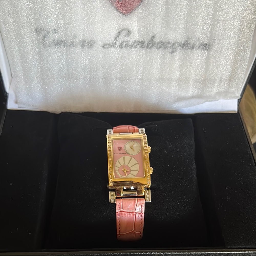 Lamborghini Pink and Gold Watch